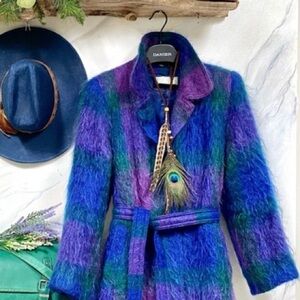 Boho Peacock/feather necklace w native/western Navajo/Pendleton/cottage vibe